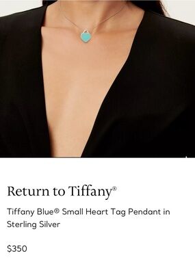 Tiffany & Co. Tiffany Blue Heart Tag Pendant in Sterling Silver